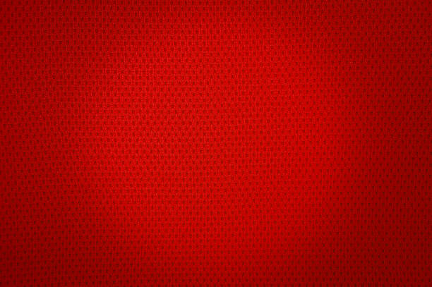 rouge sport mesh de près, texture de type toile - jersey en matière textile photos et images de collection