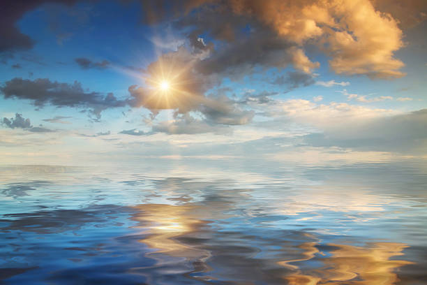 istock Reflection of a sunset in the calm water 538181577