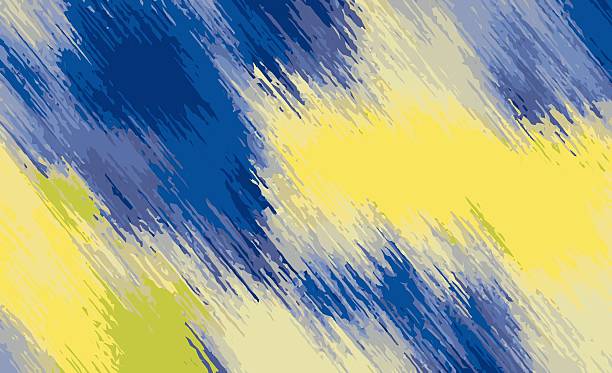 blue and yellow painting abstract background