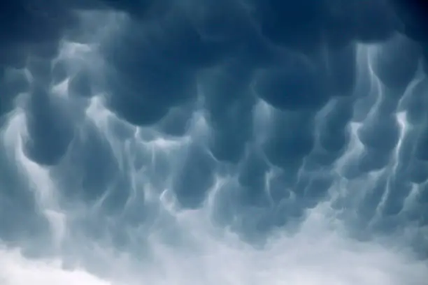 Photo of Dramatic mammatus storm clouds