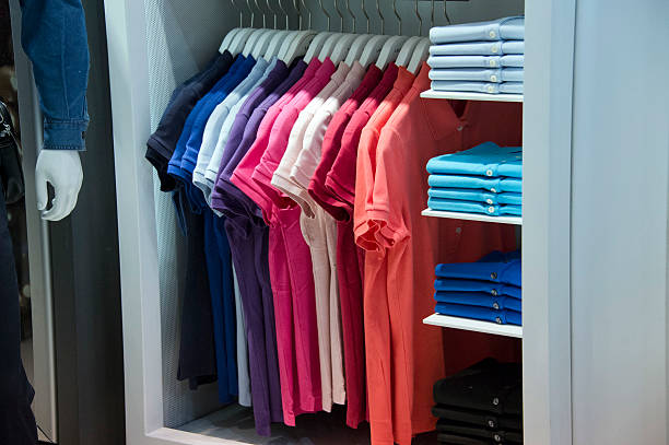 istock different colors polo shirt on display stand 538182933