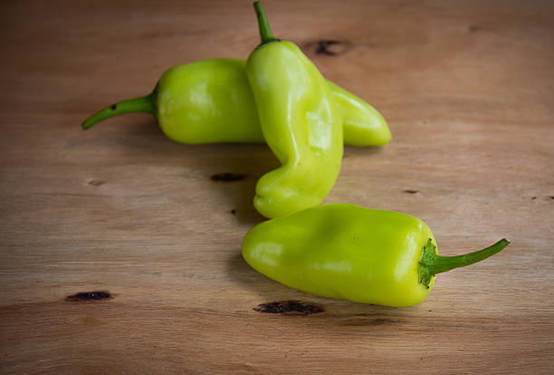 istock Fresh ripe Green pepper on the wood background 538183012