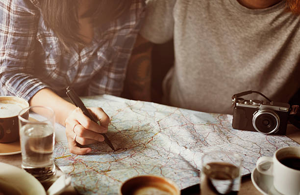 istock Friends Finding Location Map Travel Concept 538183890