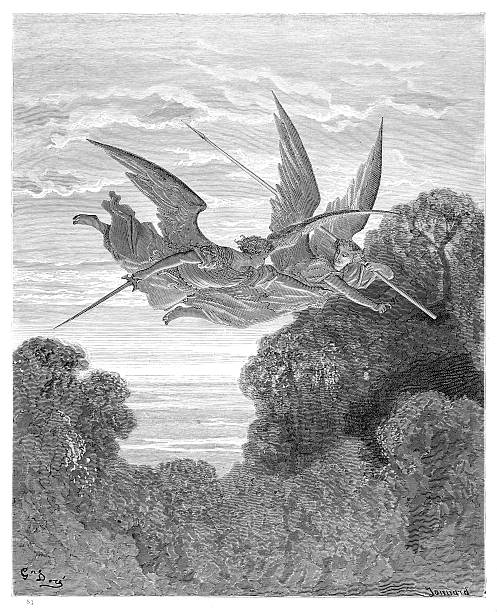 istock Angels Ithuriel and Zephon watch over Paradise 538184124