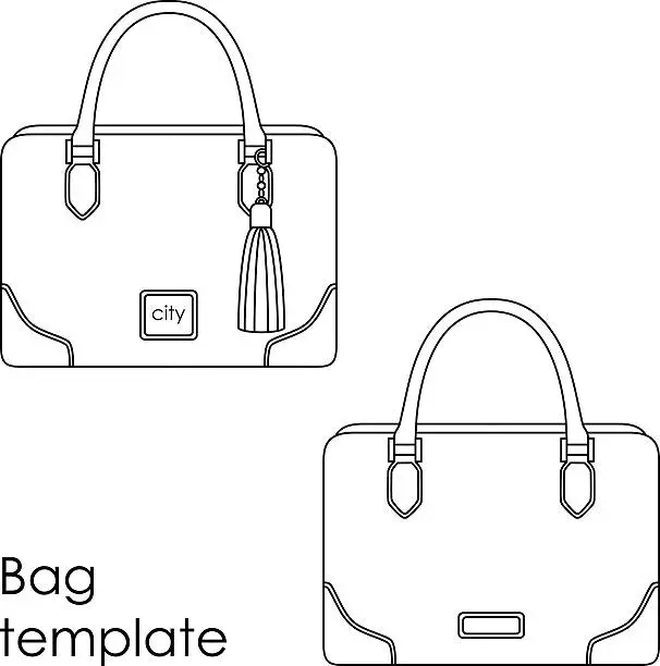 Vector illustration of Bag template