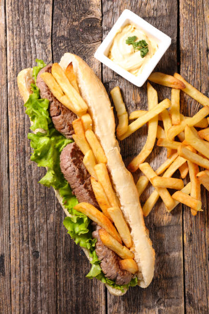 istock sandwich with beef and french fries 538186066
