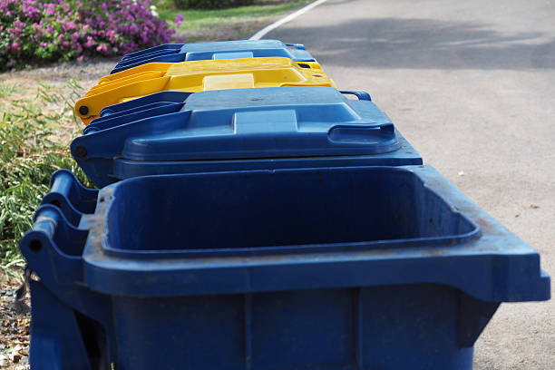 istock Close up four garbage bin in the park 538187264