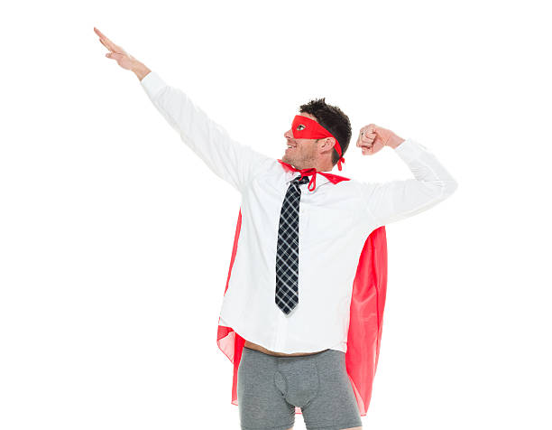 istock Smiling superhero trying to fly 538187906