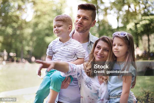 Happy Family Watching Wild Animal At The Zoo Stock Photo - Download Image  Now - Adult, Affectionate, Animal - iStock