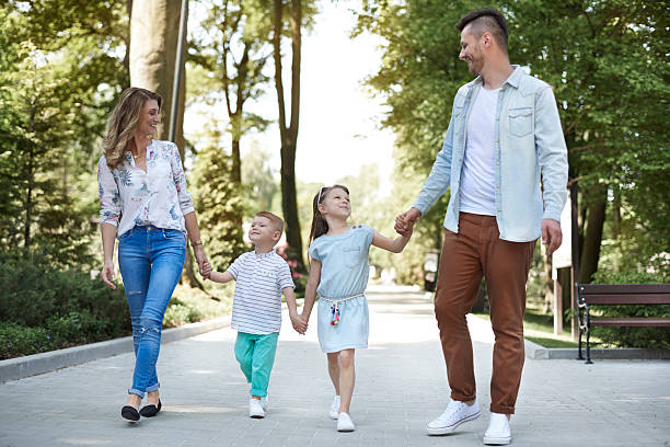 istock Walking family at the park 538188718