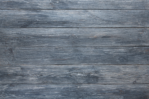 Grey wood texture and background. Grey blue wood texture background. Rustic, old wooden background. Aged wood planks texture pattern. Wooden surface. Vertical image.