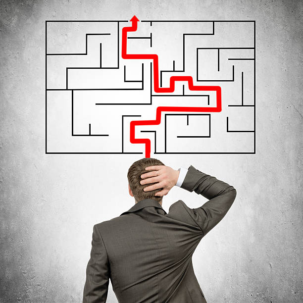 istock Businessman with labyrinth out his head 538197254