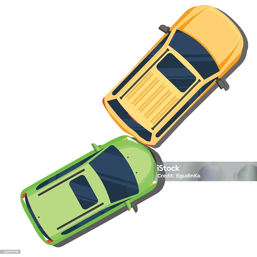 Car Crash Accident In The Back Of The Cars Stock Illustration - Download  Image Now - Abstract, Breaking, Broken - iStock