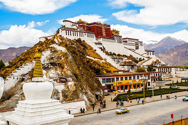 istock Potala Palace and prayer Pagodas 538200879