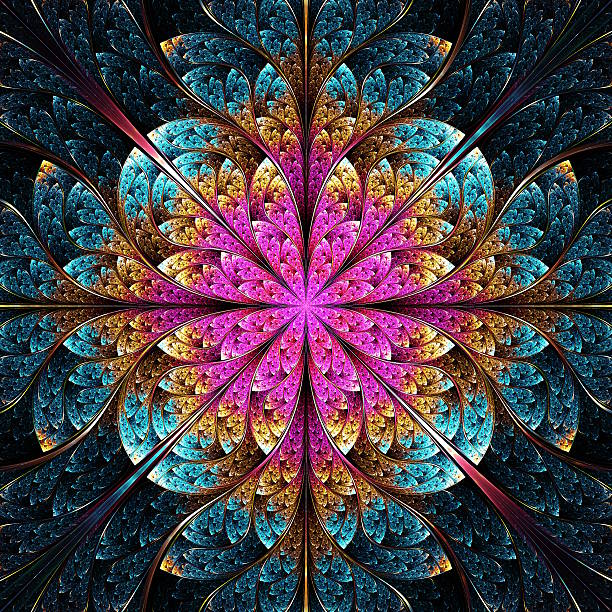 istock colorful geometric fractal flower 538201329