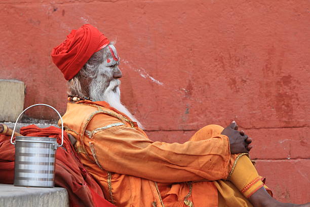 heiliger sadhu em indien - sadhu imagens e fotografias de stock