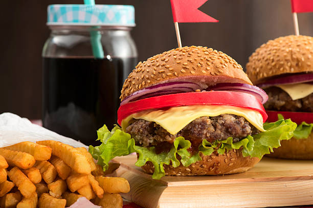 istock Tasty burgers with flags 538203821