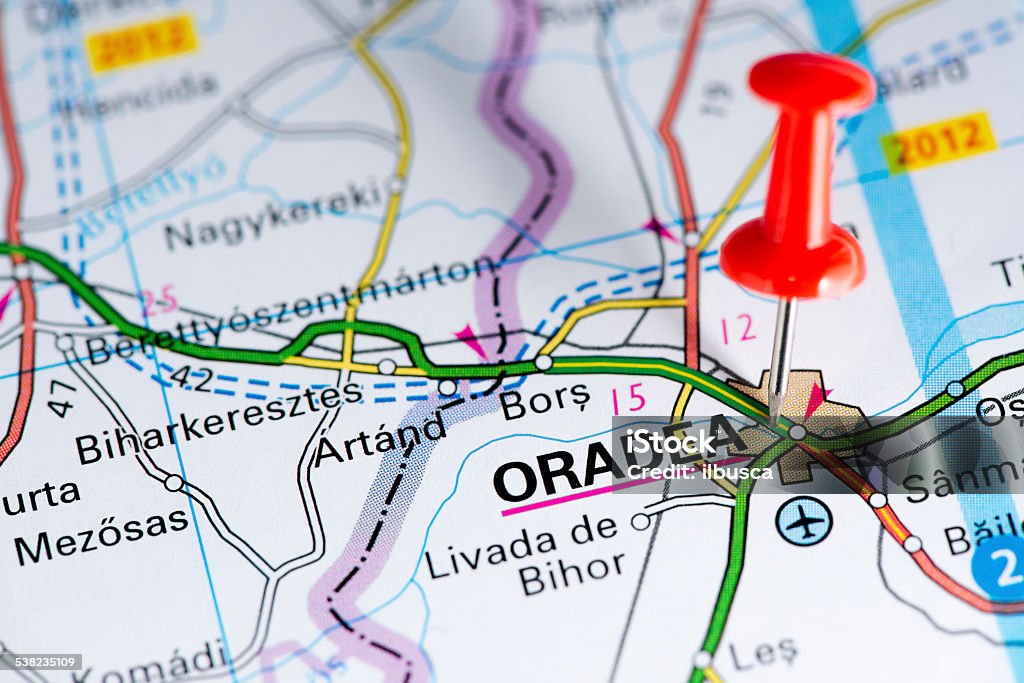 European cities on map series: Oradea 2015 Stock Photo