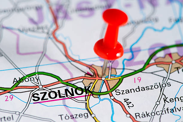istock European cities on map series: Szolnok 538235111