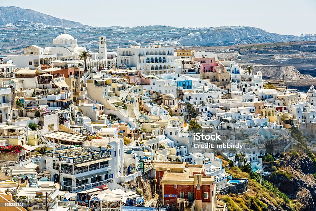 Thira de la ciudad, en la isla de Santorini, Grecia - Foto de stock de 2015 libre de derechos