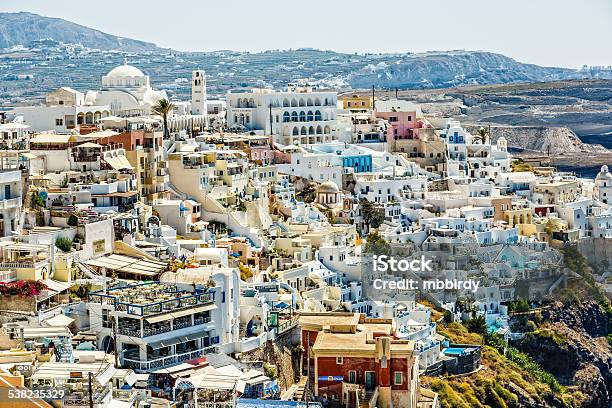 Thira De La Ciudad En La Isla De Santorini Grecia Foto de stock y más banco de imágenes de 2015