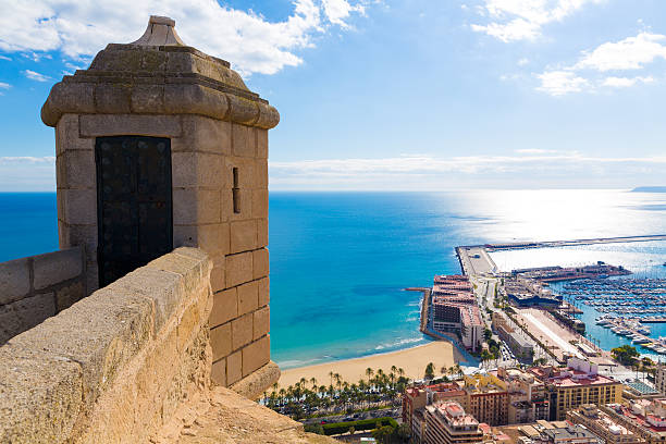 istock Alicante Postiguet beach view from Santa Barbara Castle 538235385