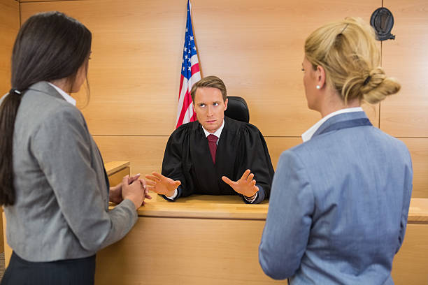 istock Lawyers speaking with the judge 538236625
