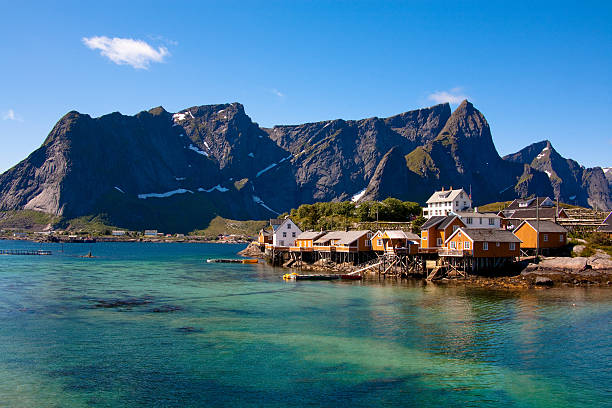 istock Rorbuer huts in Sakrisoya, Lofoten Islands 538237397