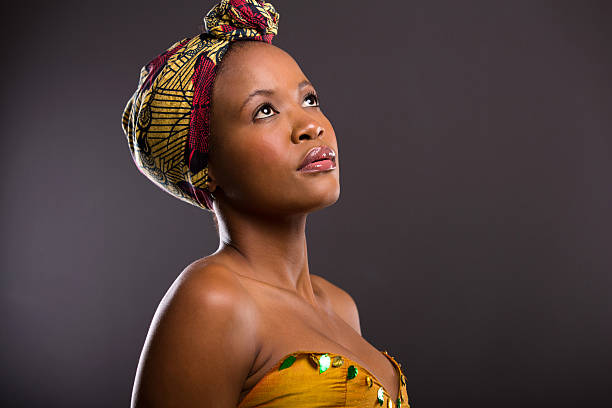 istock pretty african woman looking up 538241571
