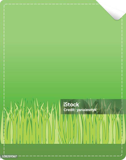 Nature Background Empty Template With Folded Corner Illustration Stock Illustration - Download Image Now