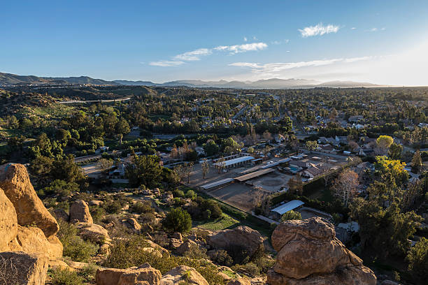 los angeles stoney point vista - northridge imagens e fotografias de stock