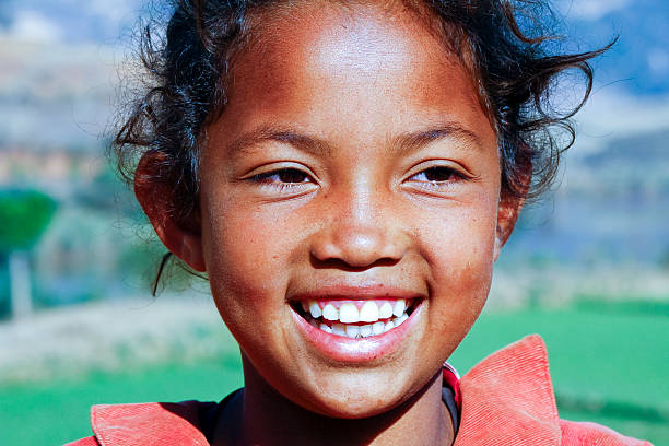 istock Smiling poor african girl, Madagascar 538264033
