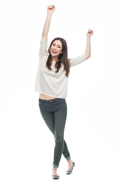 istock Woman with arms raised 538264529