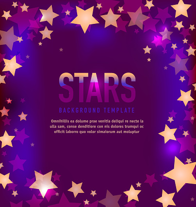 Generic Stars design template. Sample text design. Easy layers for customizing.