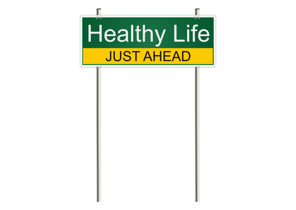 istock Healthy life road sign. 538276599