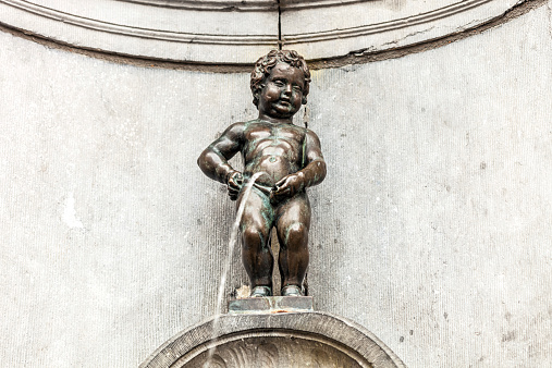 Fountain figure of Manneken Pis  in Brussels 