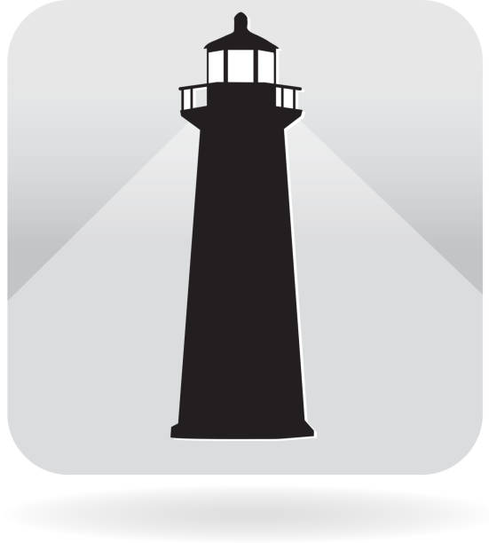 ilustrações, clipart, desenhos animados e ícones de farol ícone royalty free - lighthouse