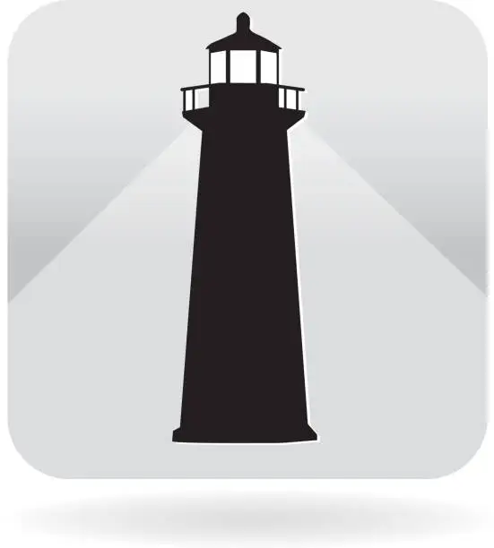 Vector illustration of Royalty free lighthouse icon