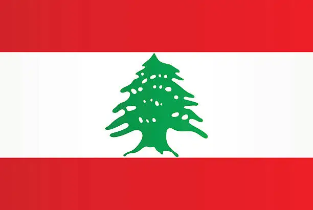 Vector illustration of Flag of Lebanon