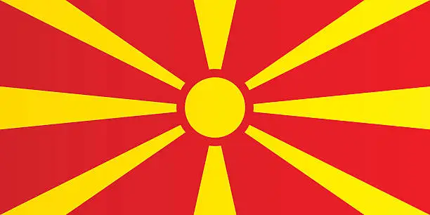 Vector illustration of Flag of Macedonia