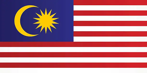 Vector illustration of Flag of Malaysia