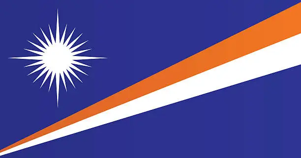 Vector illustration of Flag of Marshall Islands