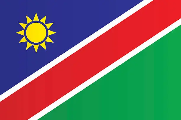 Vector illustration of Flag of Namibia