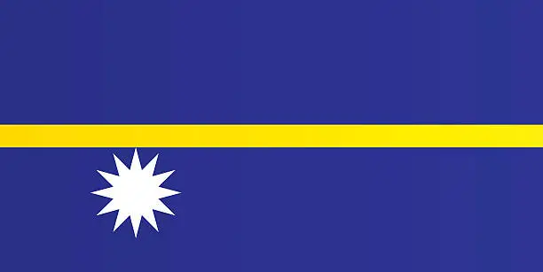 Vector illustration of Flag of Nauru