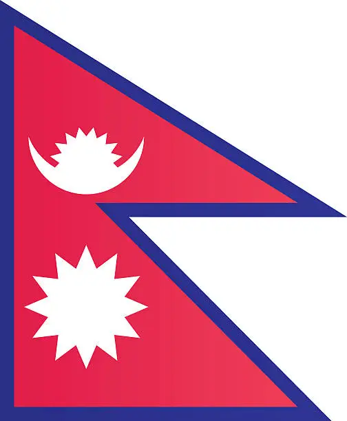 Vector illustration of Flag of Nepal