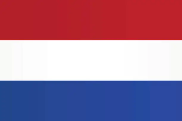 Vector illustration of Flag of Netherlands