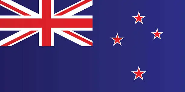 Vector illustration of Flag of New Zealand