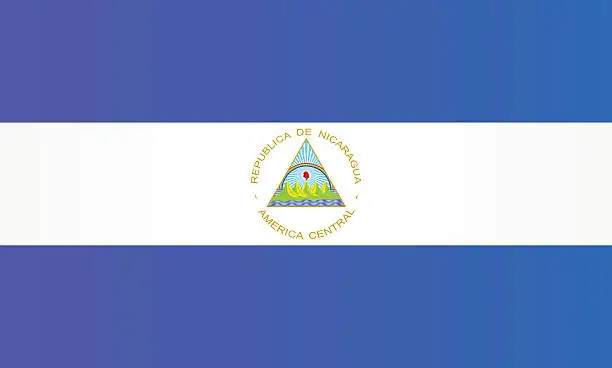 Vector illustration of Flag of Nicaragua