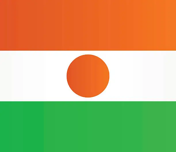 Vector illustration of Flag of Niger