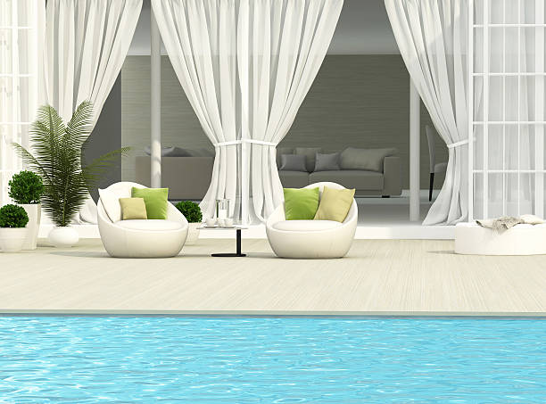 istock Terrace and white furniture 538278413